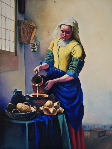 Reproduction de "La Laitière", de Jan Vermeer